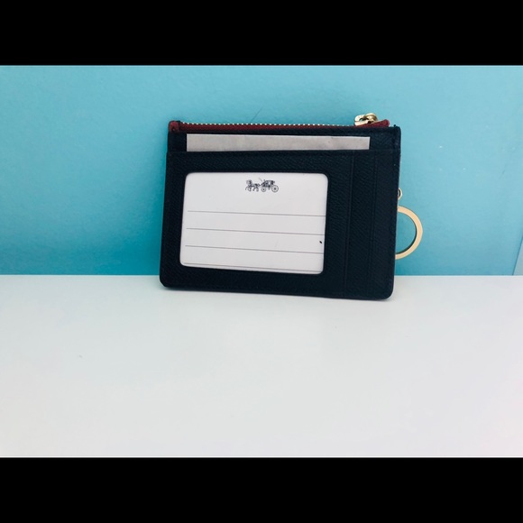 Sold Coach mini ID skinny pouch in checkered heart - Picture 3 of 5